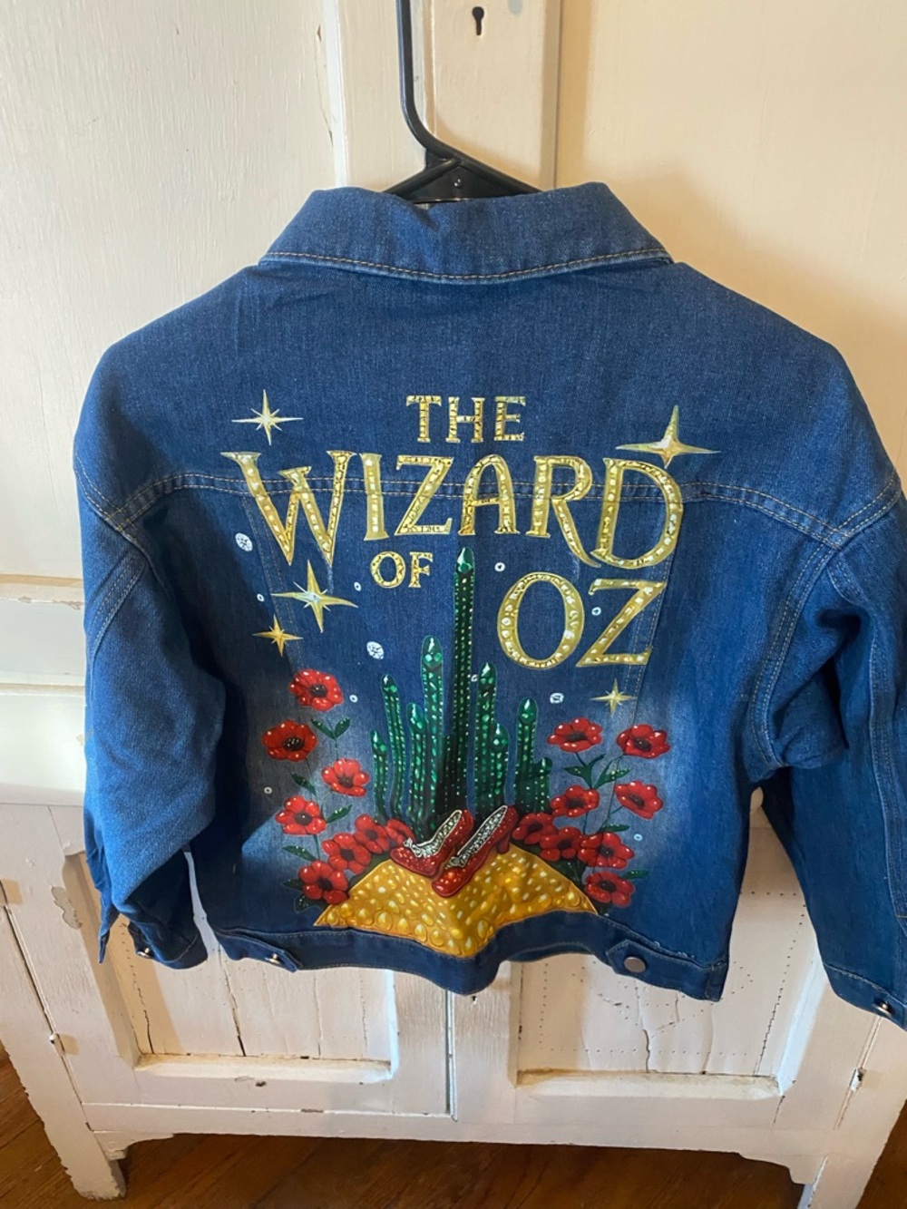 Woman’s Blue Denim Jacket with The Wizard of Oz